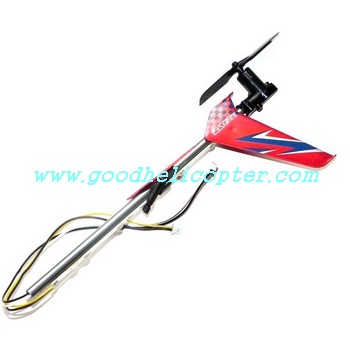 dfd-f162 helicopter parts red color tail set (tail big boom + tail motor + tail motor deck + tail blade + LED bar + red color tail decoration set) - Click Image to Close